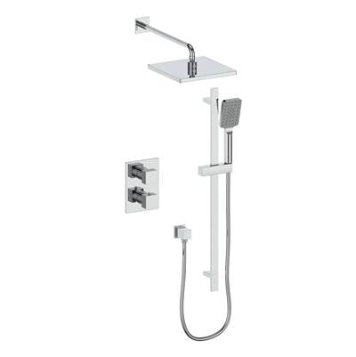 Vogt SET.AP.220.220.CC- Kapfenberg 2-Way Thermostatic Set - 10' Rainhead and Handheld Chrome