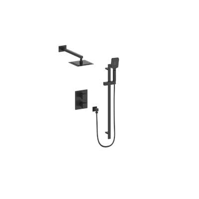 Vogt SET.KG.220.210.MB- Kapfenberg 2-Way Thermostatic Set - Rainhead and Handheld Matte Black