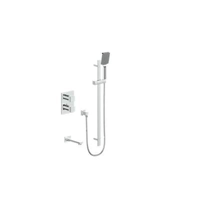 Vogt SET.KG.220.500.CC- Kapfenberg 2-Way Thermostatic Set - Handheld and Spout Chrome