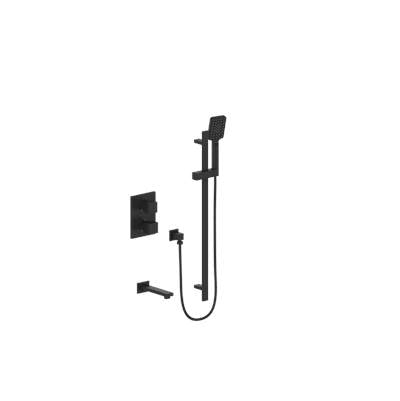 Vogt SET.KG.220.500.MB- Kapfenberg 2-Way Thermostatic Set - Handheld and Spout Matte Black