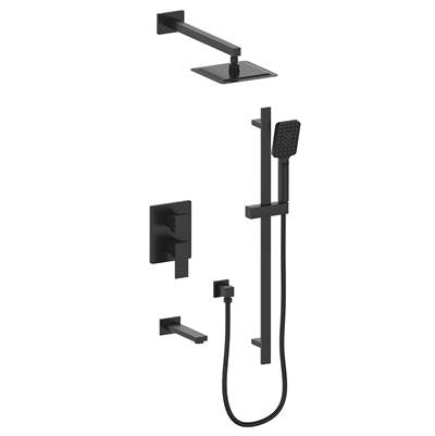 Vogt SET.KG.310.310.MB- Kapfenberg 3-Way Pressure Balanced Shower Set Matte Black