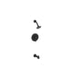 Vogt SET.OR.110.400.MB- 1-Way Pressure Balanced Set - Showerhead and Handheld Matte Black
