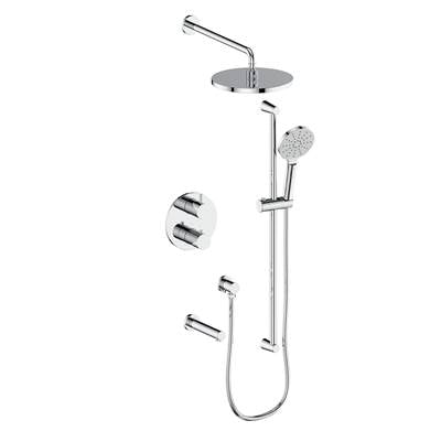 Vogt SET.OR.320.320.CC- 3-Way Thermostatic Shower Set with 10' Rainhead Chrome