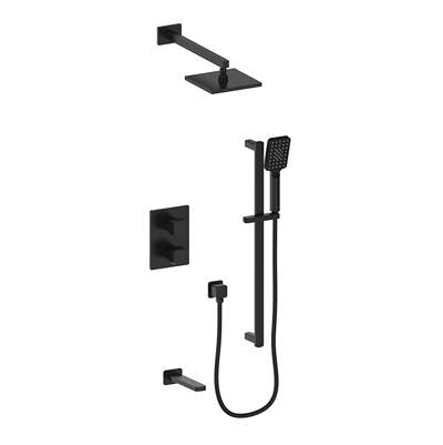 Vogt TM.NU.320.310.MB- Niveau Trim for 3-Way Thermostatic Shower Set Matte Black