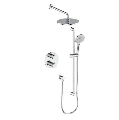 Vogt TM.OR.220.220.CC- Worgl Trim for 2-Way Thermostatic Set - 10' Rainhead and Handheld Chrome