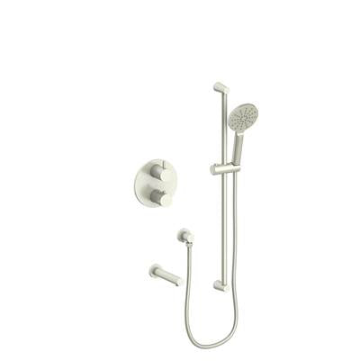 Vogt TM.WL.220.500.BN- Worgl Trim for 2-Way Thermostatic Set - Handheld and Spout Brushed Nickel