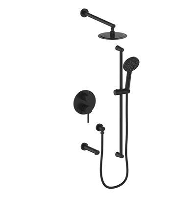 Vogt TM.WL.310.310.MB- Worgl Trim for 3-Way Pressure Balanced Shower Set Matte Black