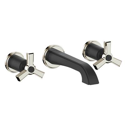 Vogt TM.Z3.1500.PB- Zehn Trim for Wall Mount Lavatory Faucet without Pop-Up Polished Nickel Matte Black