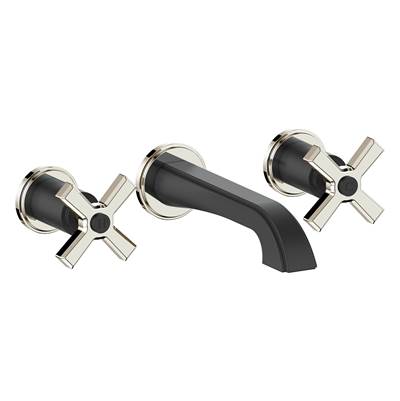 Vogt TM.Z4.1500.PB- Zehn Trim for Wall Mount Lavatory Faucet without Pop-Up Polished Nickel Matte Black