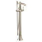 Moen S931NL- Flara One-Handle Freestanding Floor Mount Tub Filler with Handshower, Polished Nickel