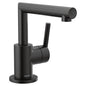 Moen S43001BL- Arris One-Handle Single Hole Modern Bathroom Faucet, Matte Black