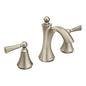Moen T4520BN- Wynford 8 in. Widespread 2-Handle High-Arc Bathroom Faucet with Lever Handles in Brushed Nickel (Valve Sold Separately)