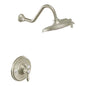 Moen TS32102BN- Weymouth Posi-Temp Shower Trim Kit, Valve Required, including 9-Inch 2-Spray Rainshower, Brushed Nickel