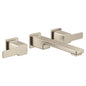Moen TS6731BN- 90 Degree Two-Handle Wall Mount Bathroom Faucet Trim, Valve Required, Brushed Nickel