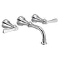 Moen TS44104- Colinet Traditional Lever Handle Wall Mount Bathroom Faucet Trim, Valve Required, in Chrome