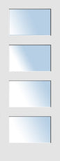 F&D Clear Glass 4-Panel Door (Pre-Hung) (CG4PDPH-01)
