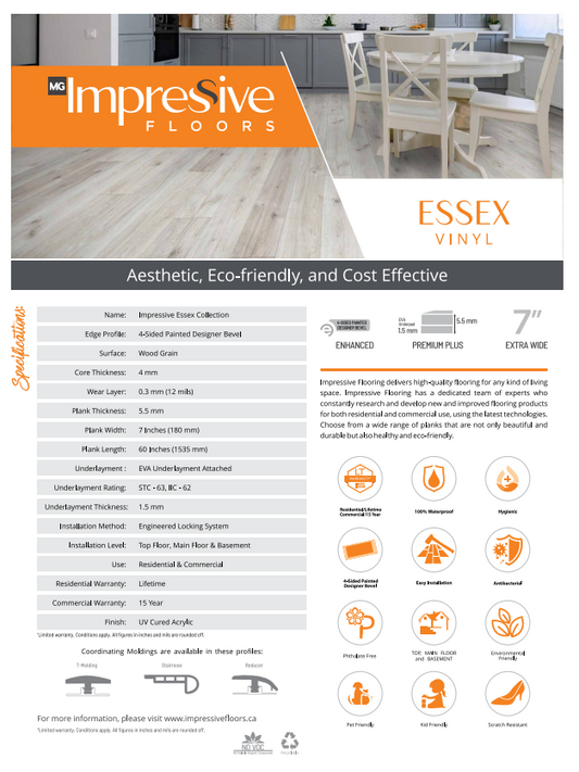 Squash - Impressive Floors Essex Collection 5.5mm Vinyl