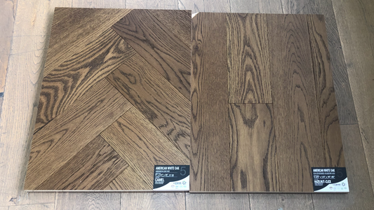 Camel - Vidar Herringbone 5" x 3/4" American Oak Engineered Hardwood T&G