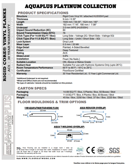 Capricorn - AQUAPLUS Platinum 9mm SPC Vinyl Flooring