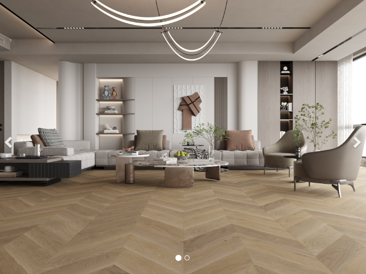 Driftwood - Vidar 5" x 3/4" Chevron American Oak Engineered Hardwood T&G