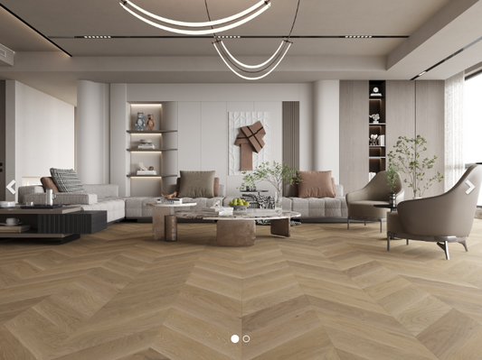 Driftwood - Vidar 5" x 3/4" Chevron American Oak Engineered Hardwood T&G