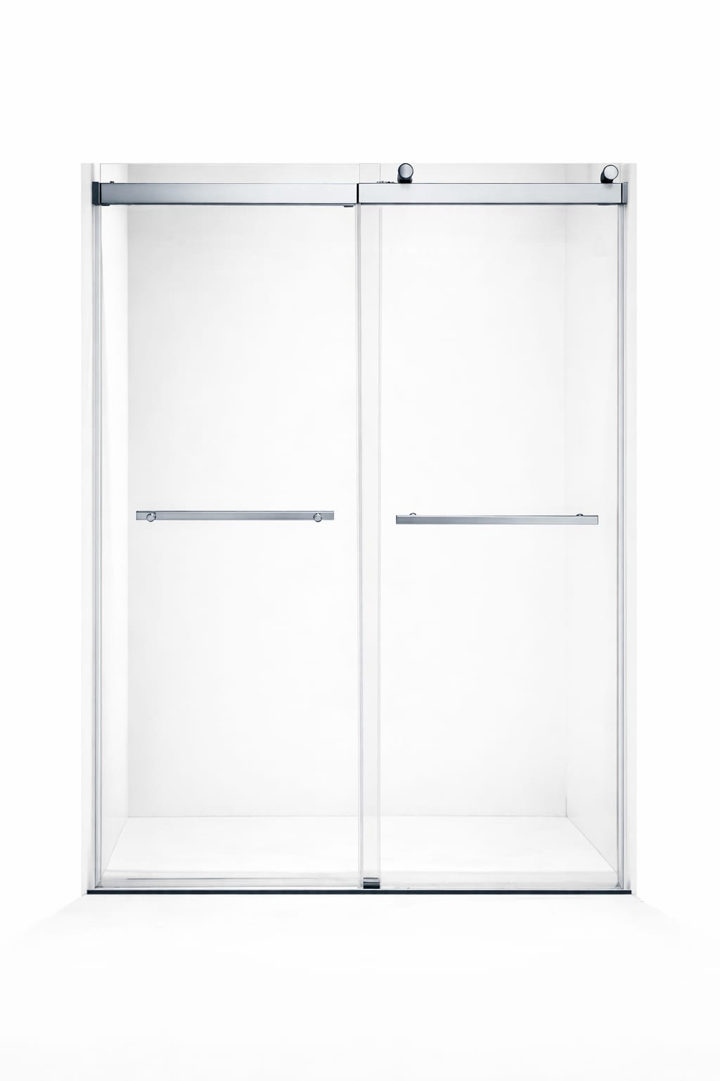 F&D Double Sliding Shower Glass Door - Chrome (DSGD-01-C)