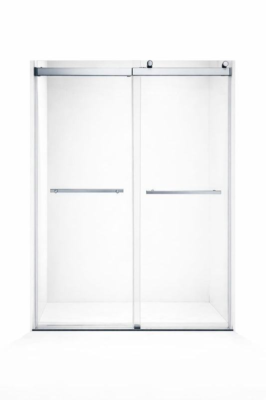 F&D Double Sliding Shower Glass Door - Chrome (DSGD-01-C)