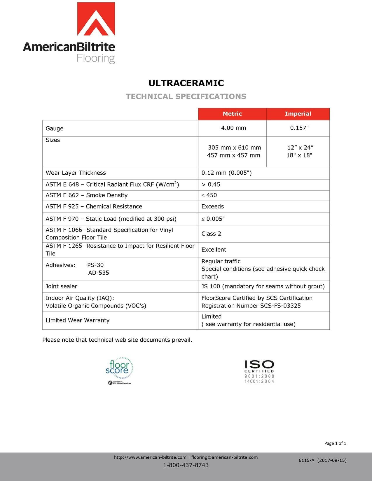 Finestone Grey - Centura Vinyl Tiles 4mm UltraCeramic