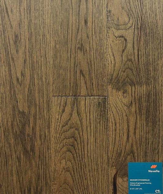 Fitzgerald - Canadian Standard Flooring 6 1/2" American Hickory Engineered Hardwood NOVELLA Collection