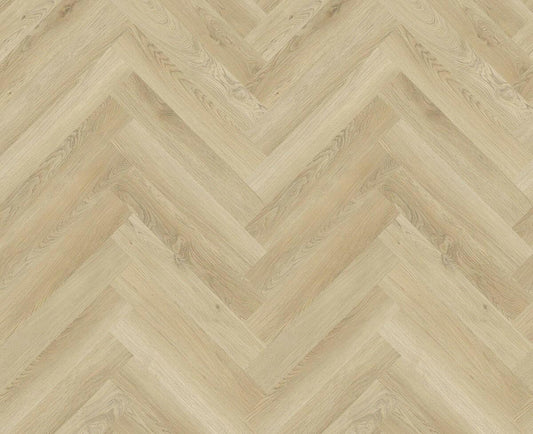 H04 Light Champagne - Woden Flooring SPC Vinyl 7mm Herringbone Collection