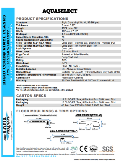 MUSKOKA - AQUAPLUS Select 7mm SPC Vinyl Floor