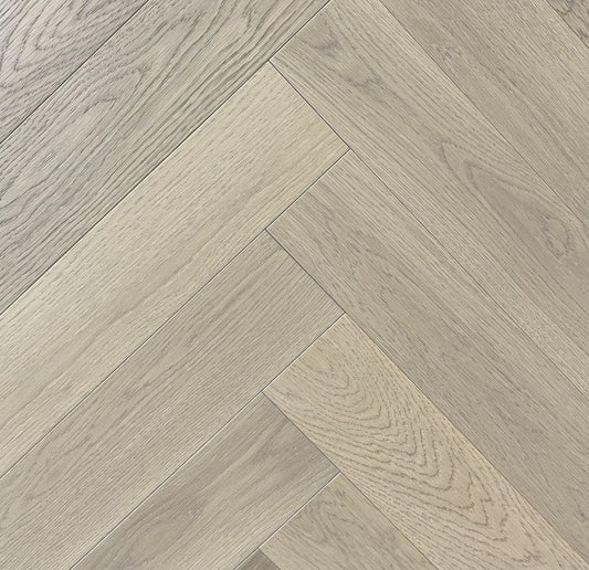 Naked Oak - Vidar Herringbone 5" x 3/4" American Oak Engineered Hardwood T&G