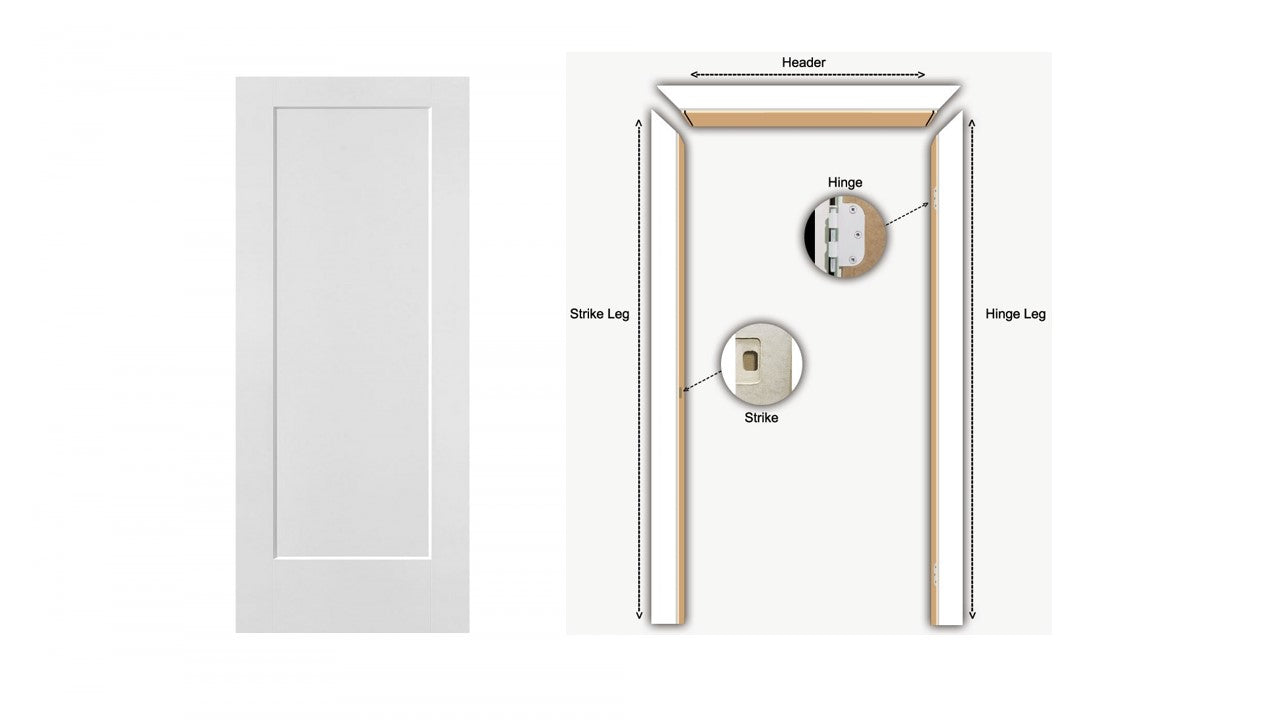 F&D 1 Panel Shaker Hollow Core Door With U Channel (door11)