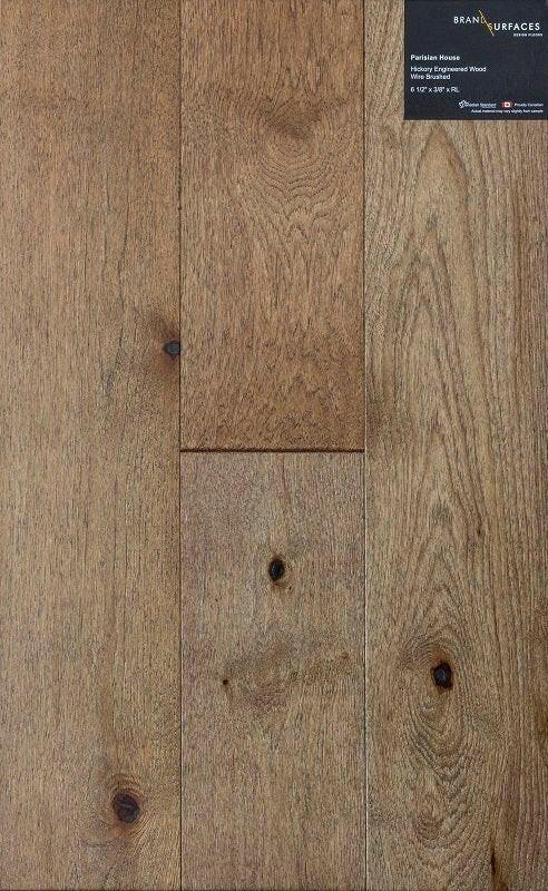 Parisian House - BRAND SURFACES 6-1/2" Hickory HDF Click Engineered Hardwood Canadian Standard Flooring