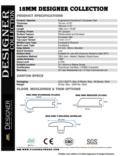 Picasso - NAF 7.5''x 18mm DESIGNER Oak Engineered Hardwood
