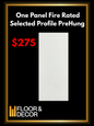 One Panel Fire Rated Selected Profile PreHung 20 Mins Fire Rated Door Stamped (OPFRSP-02)