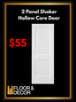 F&D 2 Panel Shaker Hollow Core Door (757657)