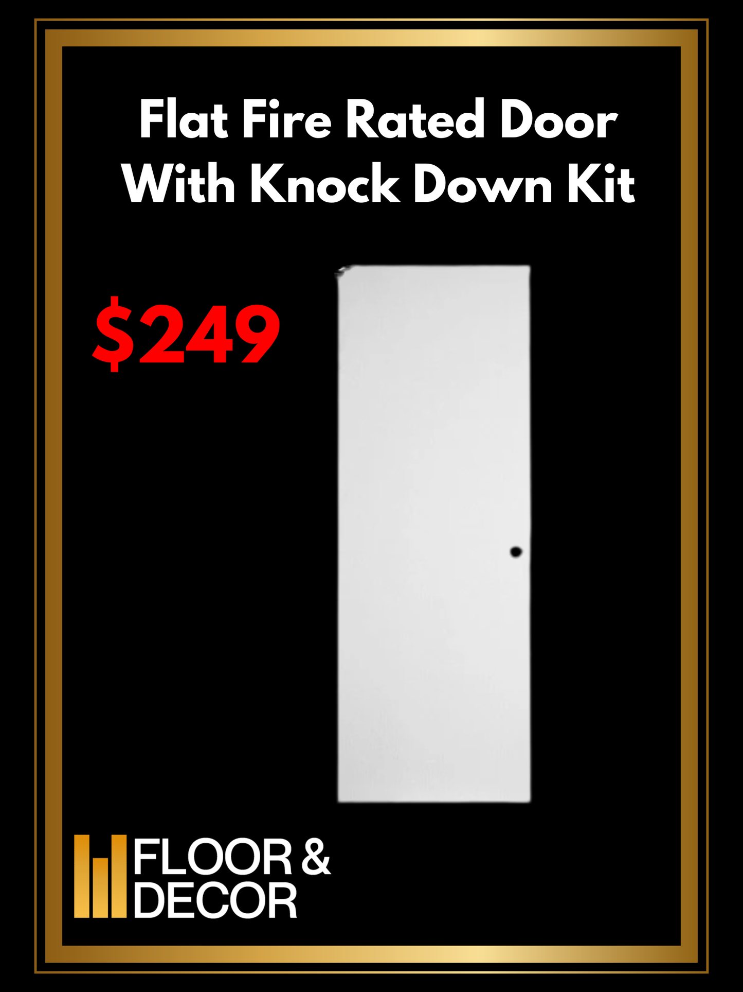 Flat Fire Rated Door With Knock Down Kit (FFR-KDK-021)