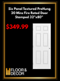 Six Panel Textured PreHung 20 Mins Fire Rated Door Stamped (6P-FR-033)
