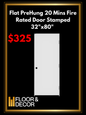 Flat PreHung 20 Mins Fire Rated Door Stamped (FFR-033)