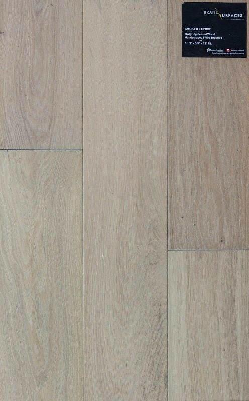 Smoked Expose - BRAND SURFACES 6 1/2" Oak Engineered Hardwood Canadian Standard Flooring