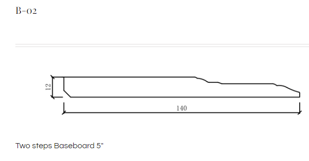 Baseboards 5" and 7"  Two steps - Toucan