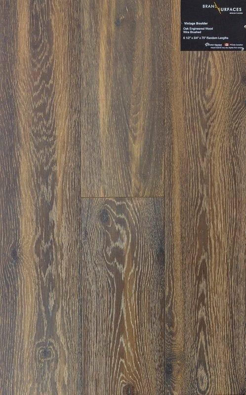 Vintage Boulder - BRAND SURFACES 6 1/2" Oak Engineered Hardwood Canadian Standard Flooring